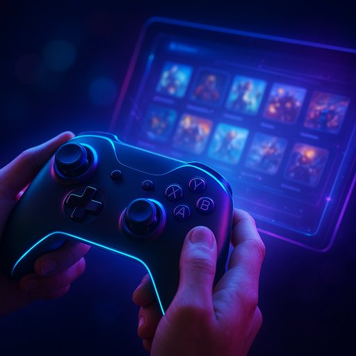 BD77 game library on tablet